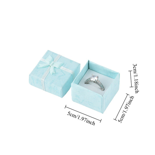 ring box - 24pcs Blue Ring Boxes B10-22-BA open view