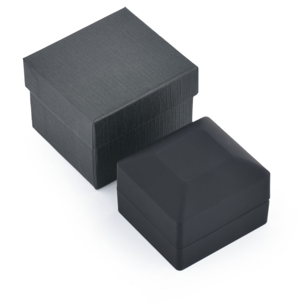 ring box - 12PCS Black LED Light Ring Boxes LB30R1-BK side view