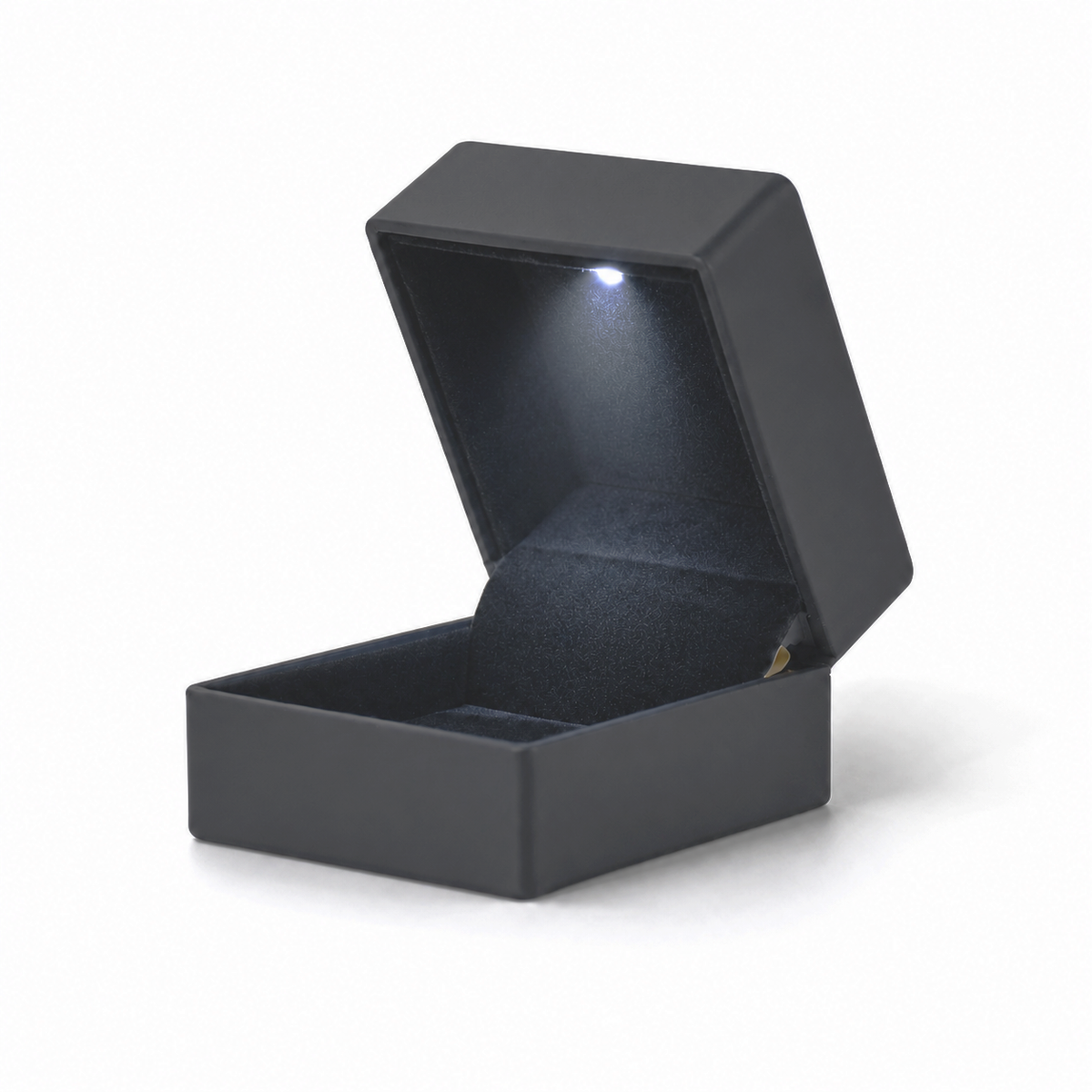 ring box - 12Pcs Black Plastic Velvet Ring Box LB56R2-BK-12Pcs product view 05