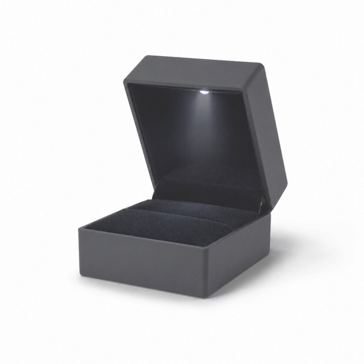 ring box - 12Pcs Black Velvet Ring Box LB56R1-BK-12Pcs product view 05