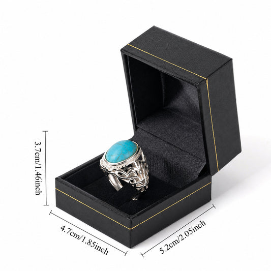 ring box - 24pcs Black Gold Ring Box Boxes LF3-BK BK side view
