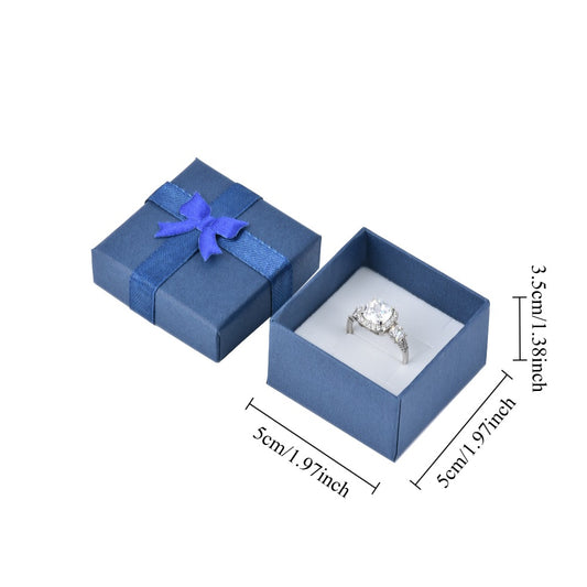 ring box - 24pcs Blue Ring Boxes B10-22-B open view