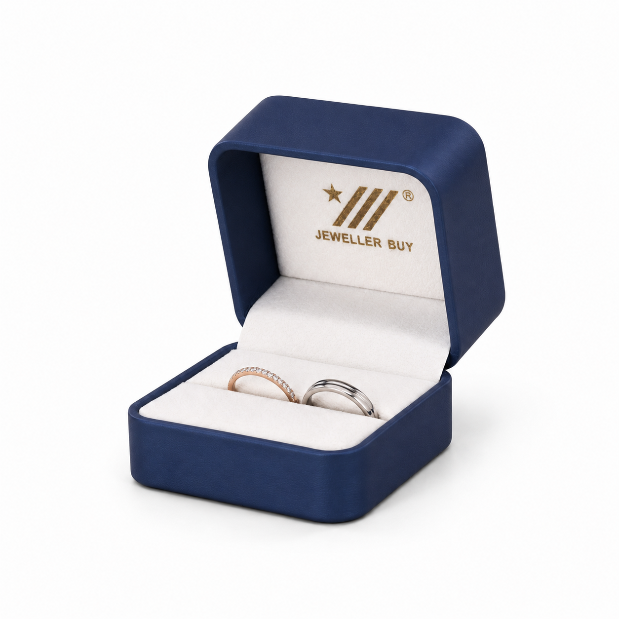 ring box - Blue PU Leather Ring Box 1-2 product view 06