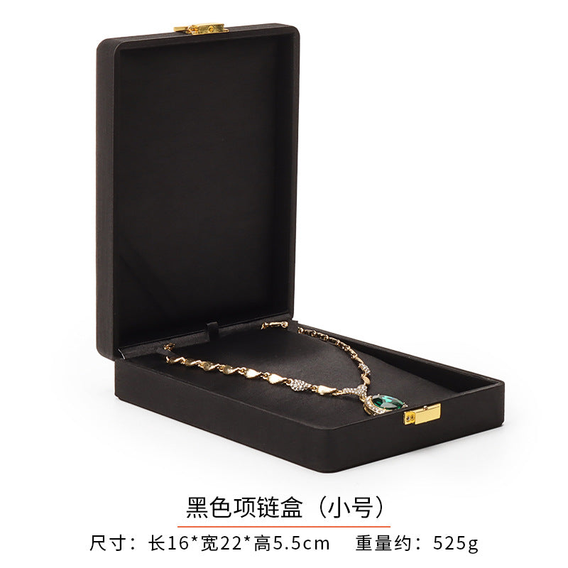 ring box and earring box and necklace box - Black Metal Box Ring Earrings Necklace C00284 product view 18