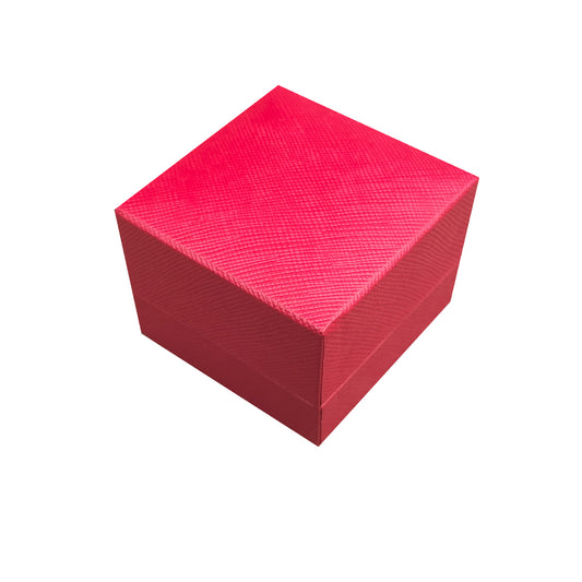 ring box and earring box - 25pcs Red Black Velvet Ring Box L029R-R side view