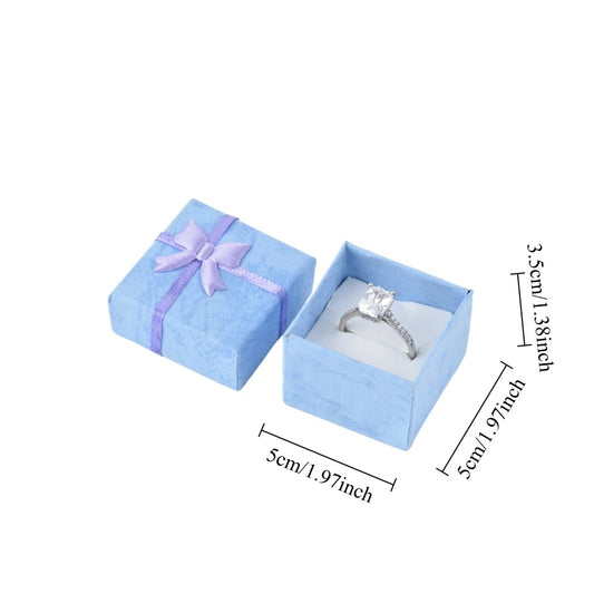 ring box - 24pcs Blue Ring Boxes B10-22-PB open view