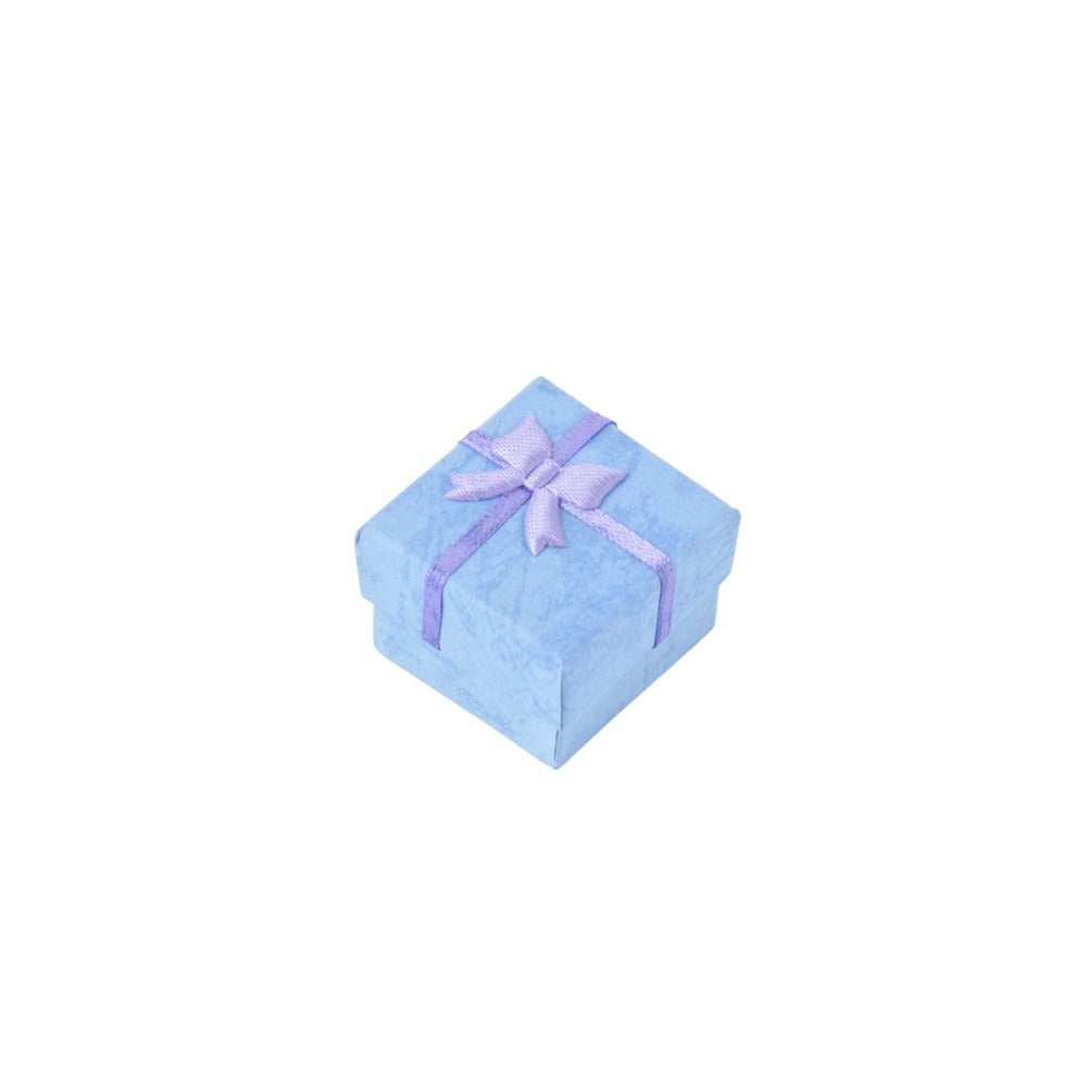 ring box - 24pcs Blue Ring Boxes B10-22-PB side view