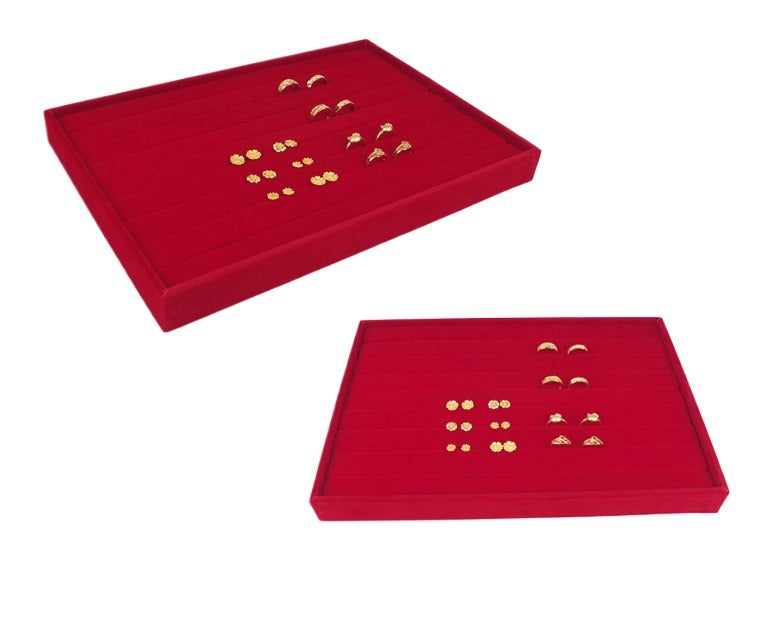 ring box and necklace box - Red Gold Tray Box Necklace Ring C00016 product view 14