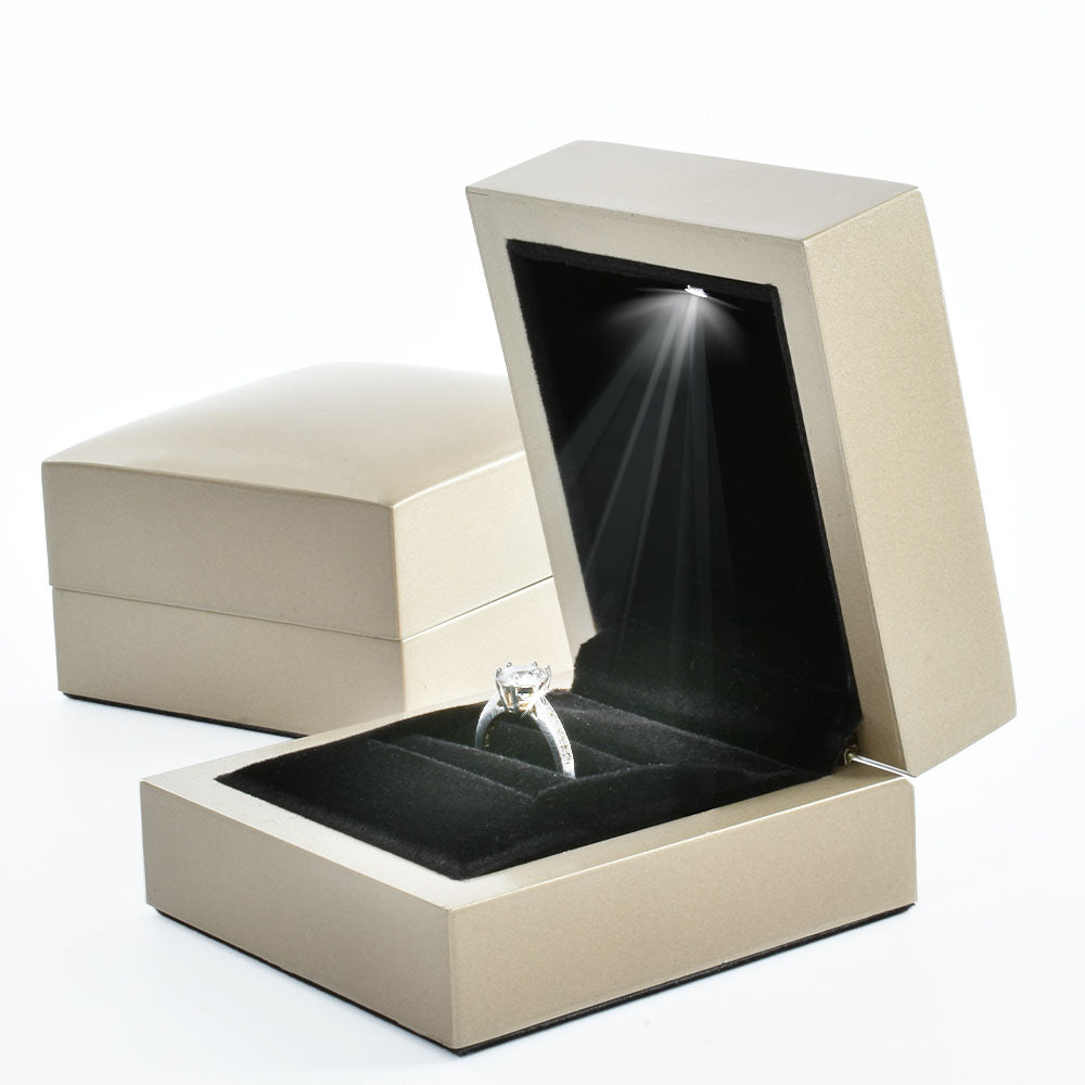 ring box - Wood Ring Box LB11R-SA BK open view