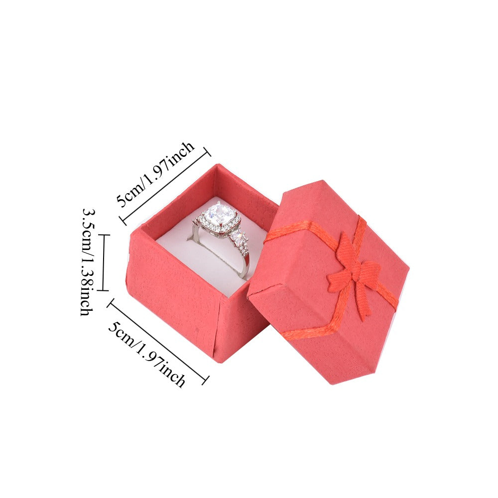 ring box - 24pcs Red Ring Boxes B10-22-R open view