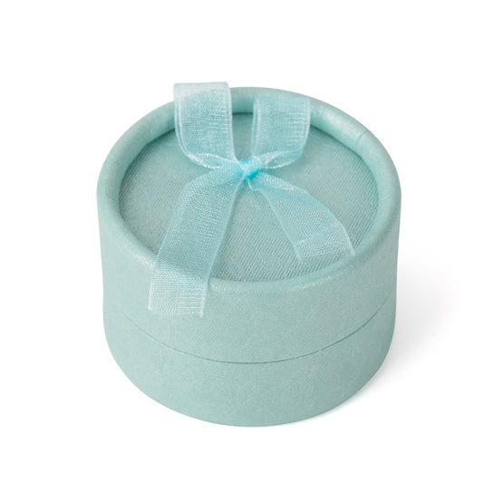 ring box - 30pcs Blue Cyan Cardboard Organza Ring Boxes B1422-PO W PO open view