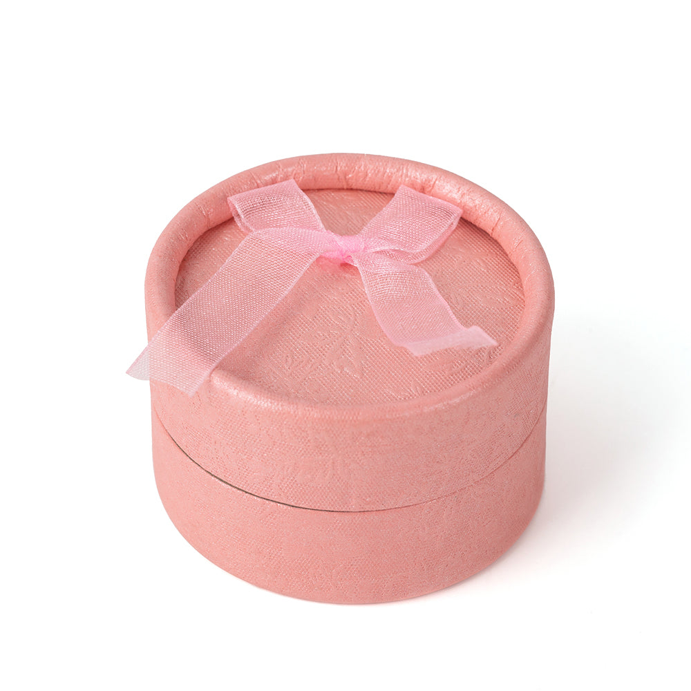 ring box - 30pcs Pink Cardboard Organza Ring Boxes B1422-P W P open view