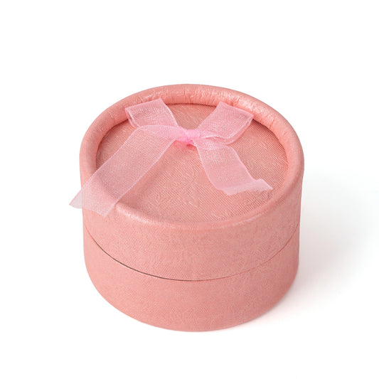 ring box - 30pcs Pink Cardboard Organza Ring Boxes B1422-P W P open view