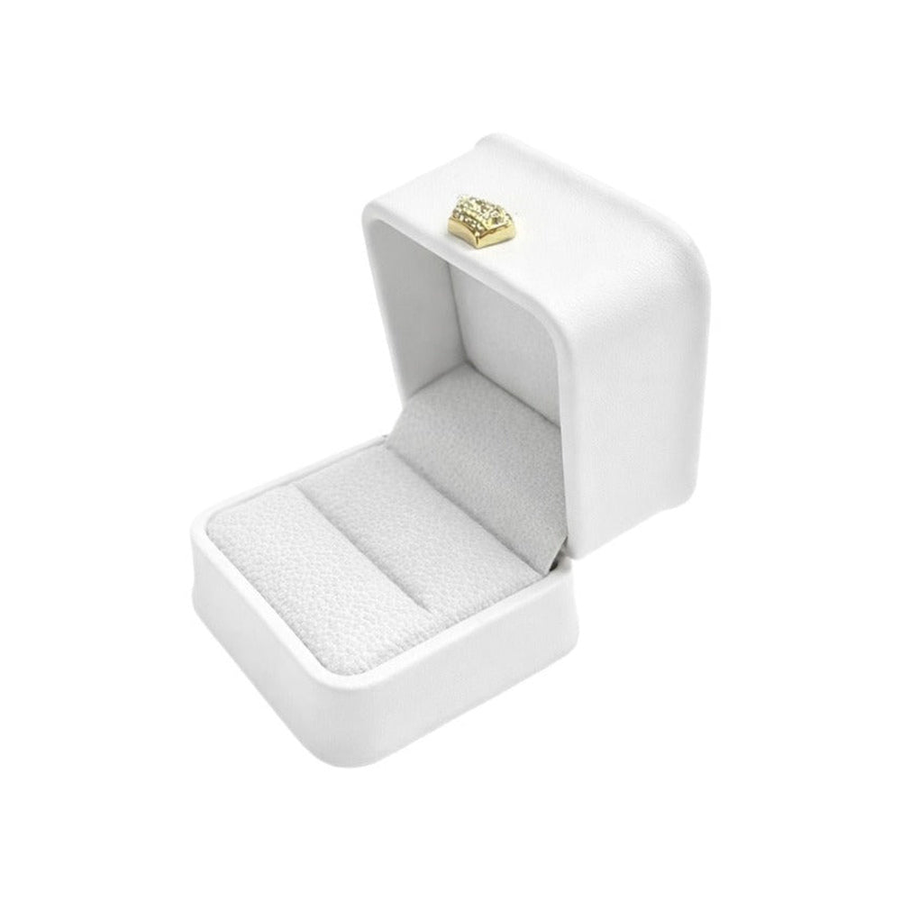ring box - 24pcs White Ring Box P016-R1-W W front view