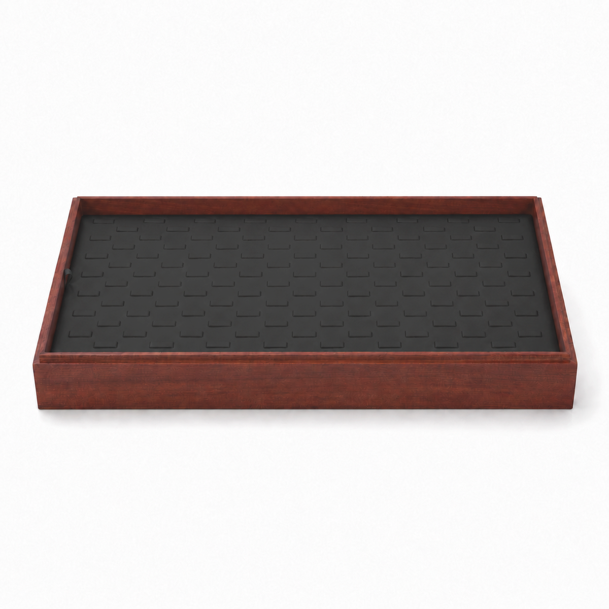 ring display - 128 Black Wooden Ring Display Tray T025R128-BK detail view
