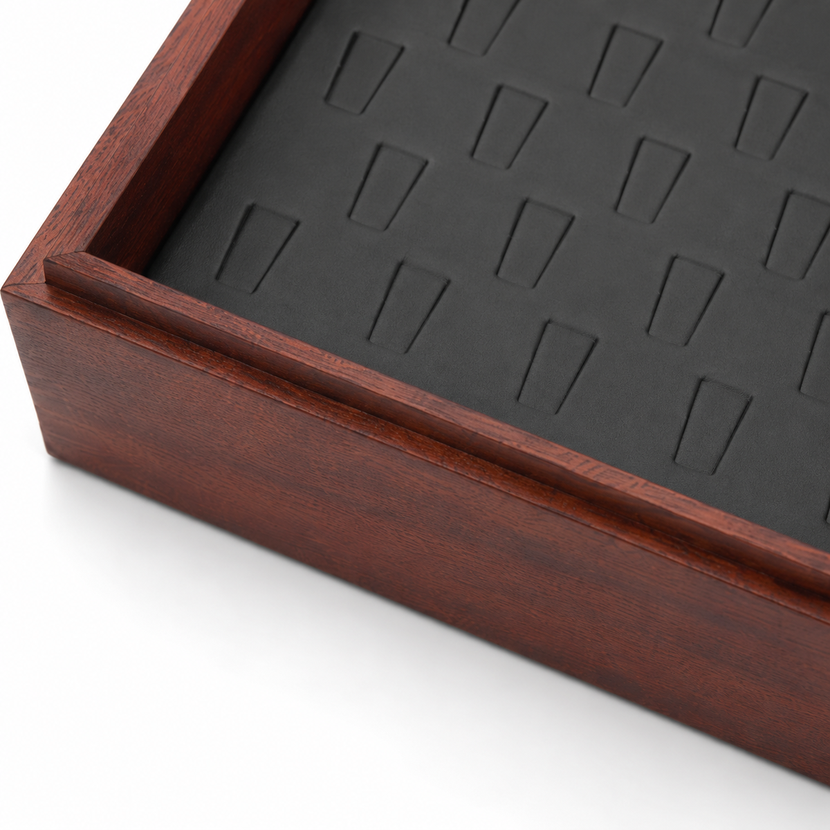 ring display - 128 Black Wooden Ring Display Tray T025R128-BK product view 05
