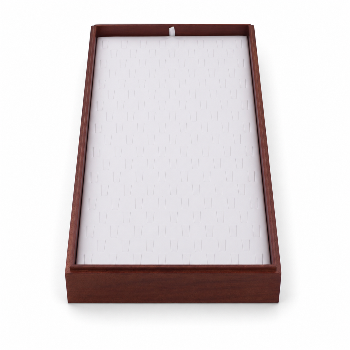 ring display - 128 White Wooden Ring Tray Display T025R128-W product view 05