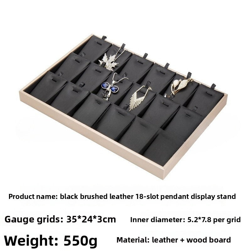 ring display and bracelet display and necklace display - Leather Tray Necklace Ring Bracelet DC0002 product view 11