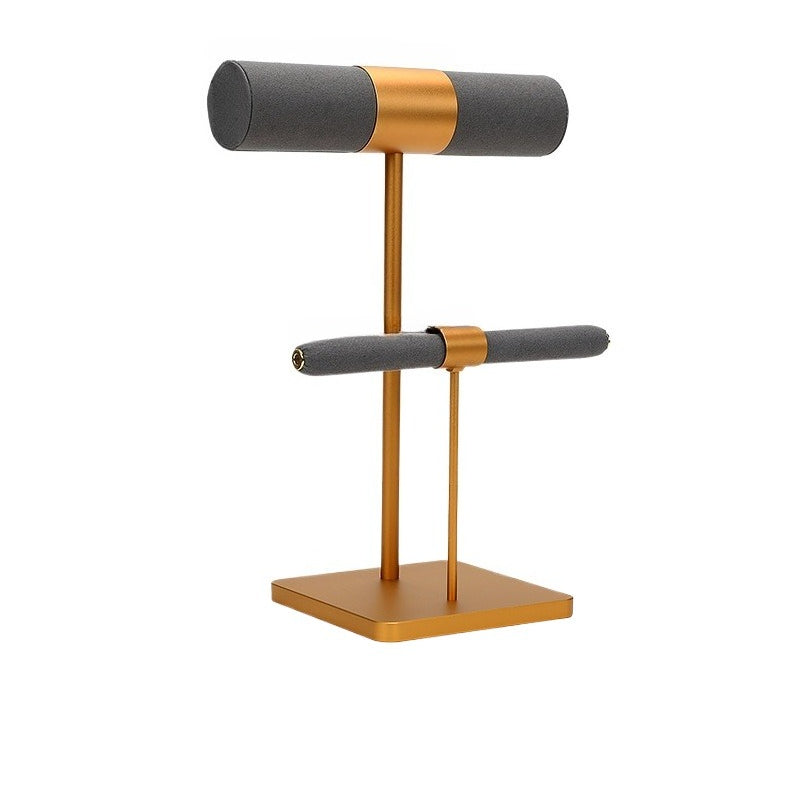ring display and bracelet display - Microfiber Metal Stand Bracelet Ring Display C01229 detail view