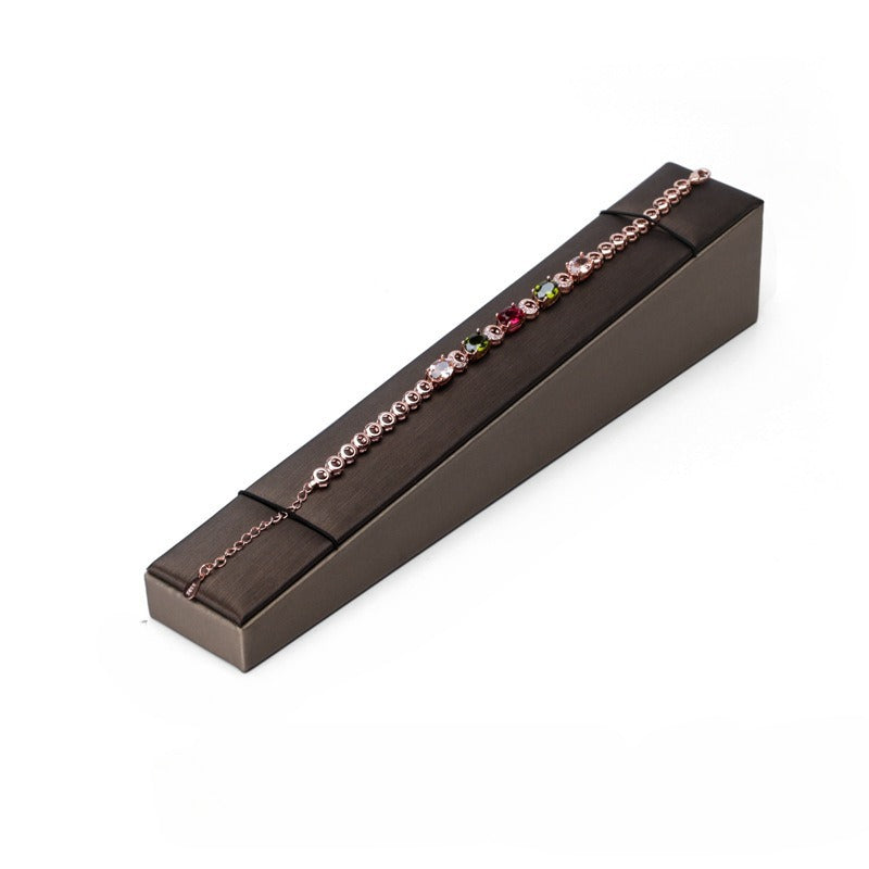 ring display and earring display - Black Beige PU Leather Display Stand Ring Earring C02800 product view 08