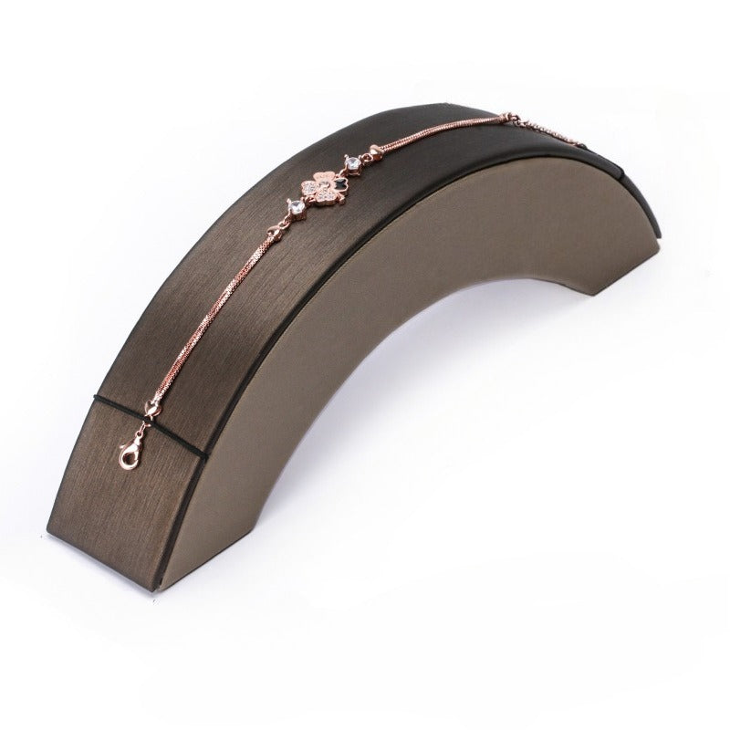 ring display and earring display - Black Beige PU Leather Display Stand Ring Earring C02800 product view 09