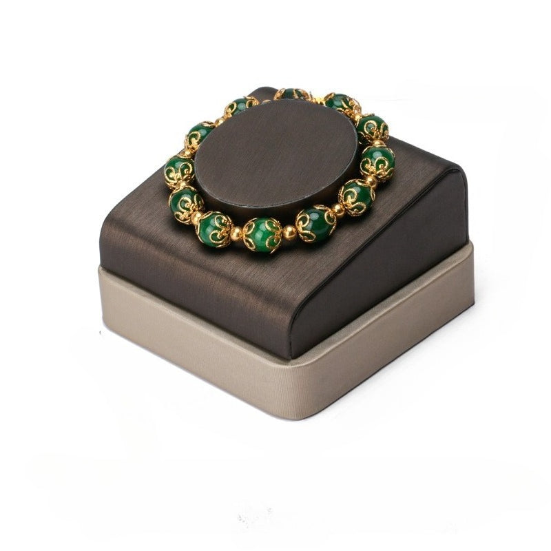 ring display and earring display - Black Beige PU Leather Display Stand Ring Earring C02800 product view 10