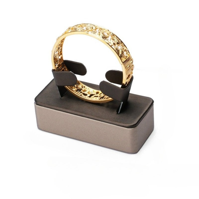 ring display and earring display - Black Beige PU Leather Display Stand Ring Earring C02800 product view 11