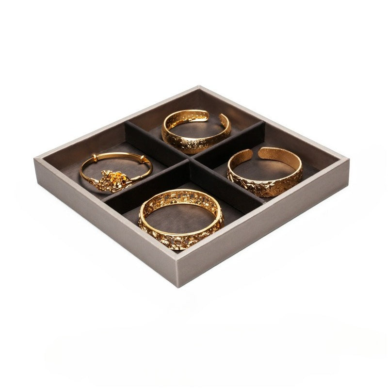 ring display and earring display - Black Beige PU Leather Display Stand Ring Earring C02800 product view 18