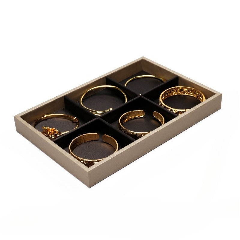 ring display and earring display - Black Beige PU Leather Display Stand Ring Earring C02800 product view 19