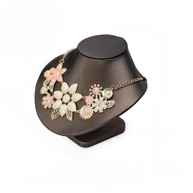 ring display and earring display - Black Beige PU Leather Display Stand Ring Earring C02800 open view