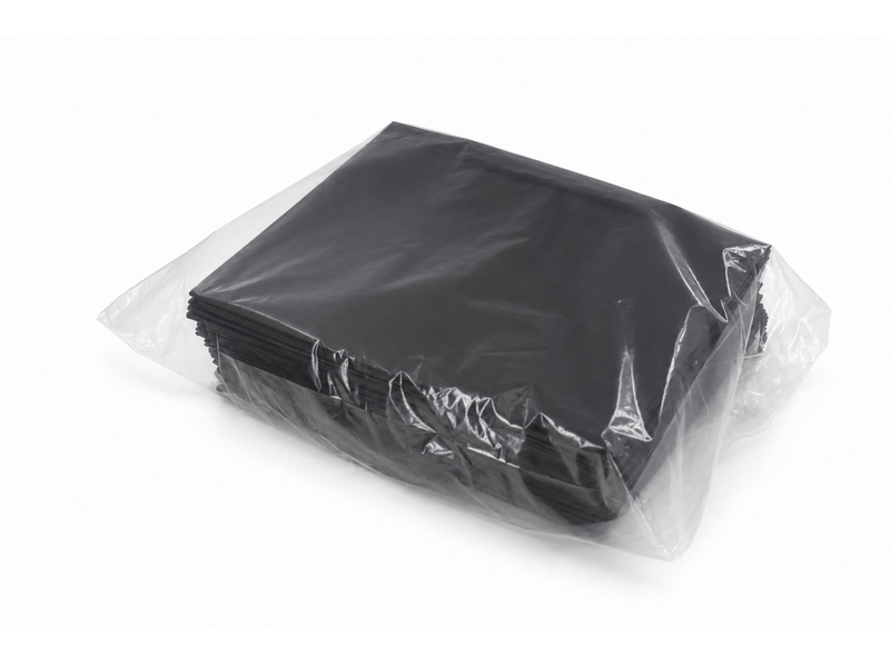 Bulk 24-pack of black paper gift bags for jewelry retail packaging, 13 × 6 × 9.75 in