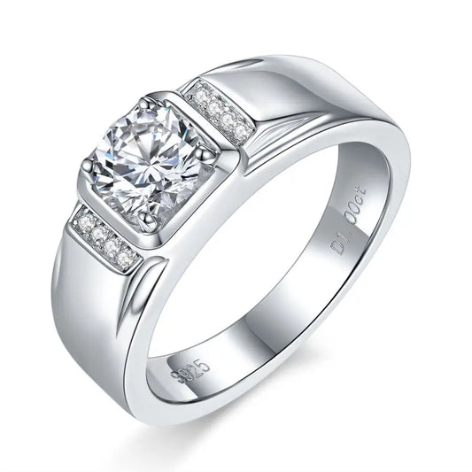 sterling silver jewelry - Silver Ring SLM0065R-silver-6 front view