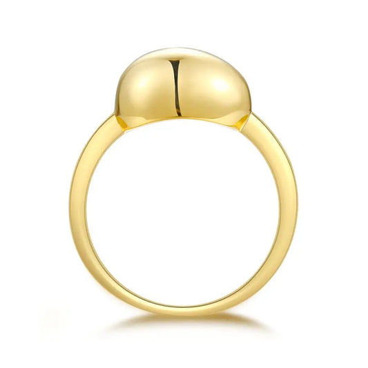 sterling silver jewelry - Silver Ring SLM0044R-Golden-6 open view