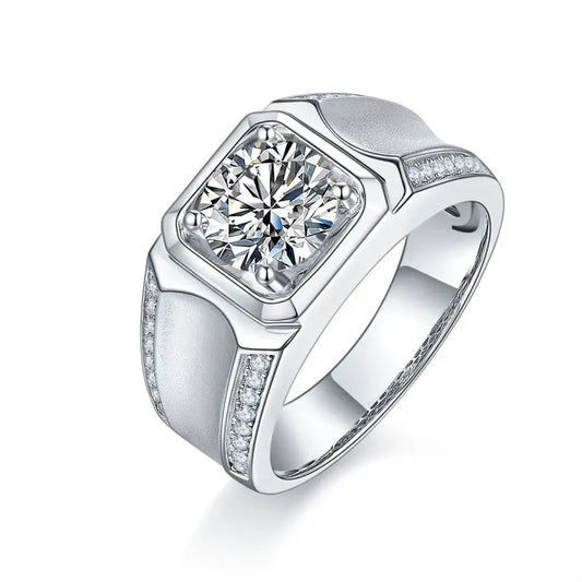 sterling silver jewelry - Silver Ring SLM0091R-silver-6 front view