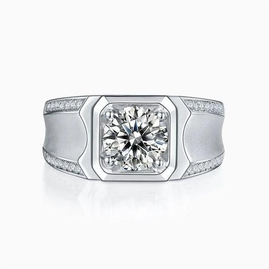 sterling silver jewelry - Silver Ring SLM0091R-silver-6 open view