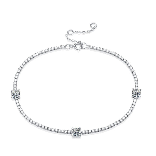 sterling silver jewelry - 925 Silver Bracelet Bracelets SLM0050B-silver-19cm open view