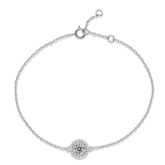 sterling silver jewelry - 925 Silver Bracelet SLM0048B-silver-19cm open view
