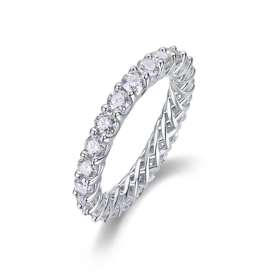 sterling silver jewelry - 925 Silver Ring SLM0128R-silver-6 front view