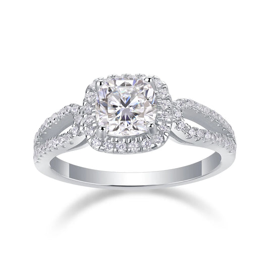 sterling silver jewelry - 36 Silver Ring SLM0148R-White-6 open view