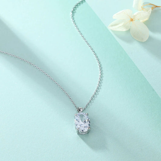 sterling silver jewelry - Silver Pendant Necklaces SLZ0005N-Rhodiun open view