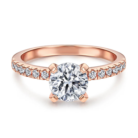 sterling silver jewelry - 925 Silver Gold Ring SLZ0047R-TL-011 rhodium plated-6 front view