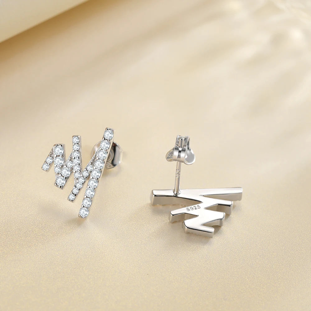 sterling silver jewelry - 925 Silver Earrings SLM0033E-catalogue side view