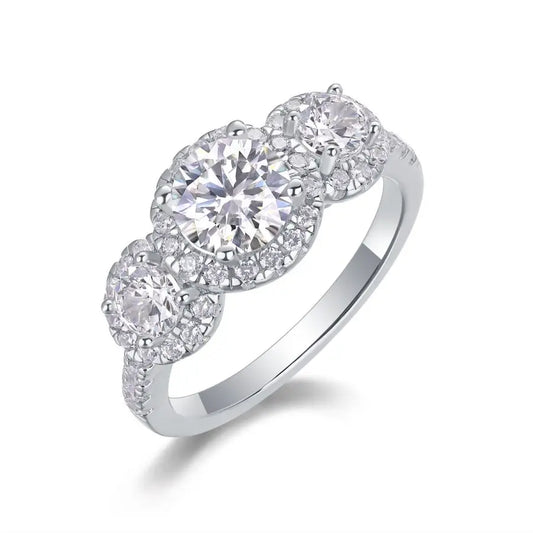 sterling silver jewelry - Ring SLM0117R-White-6 front view