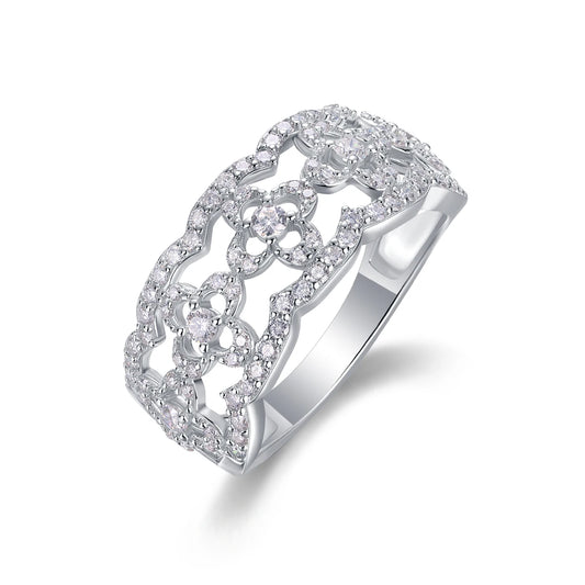 sterling silver jewelry - 925 Silver Ring SLM0136R-silver-6 front view