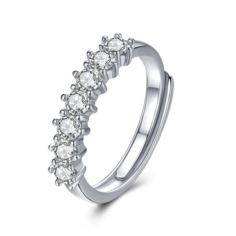 sterling silver jewelry - 925 Silver Ring SLM0013R-0.1 CT*7-AJ front view
