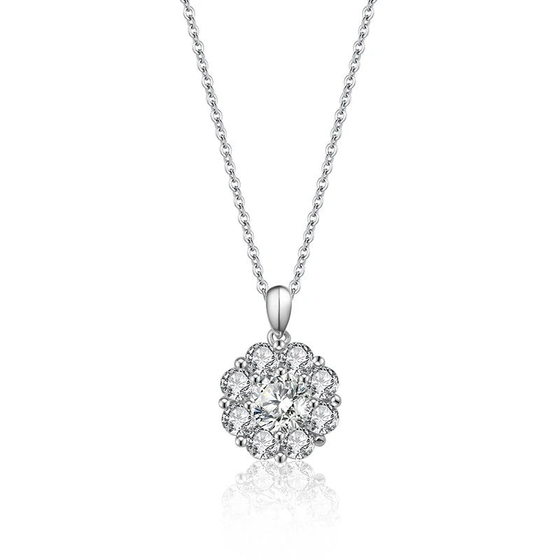 sterling silver jewelry - 925 Silver Necklace Pendant SLM0025N-1 CT-40-45cm AJ detail view