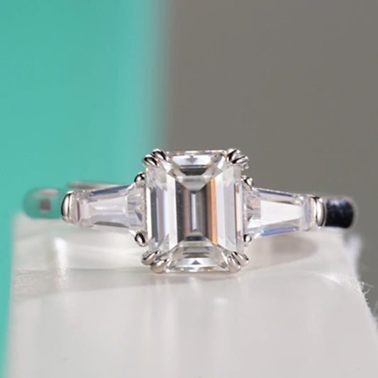 sterling silver jewelry - 925 Silver Ring SLM0028R-3.0 CT-AJ open view
