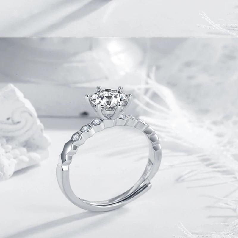 sterling silver jewelry - Silver Ring SLM0029R-2.0 CT-AJ detail view