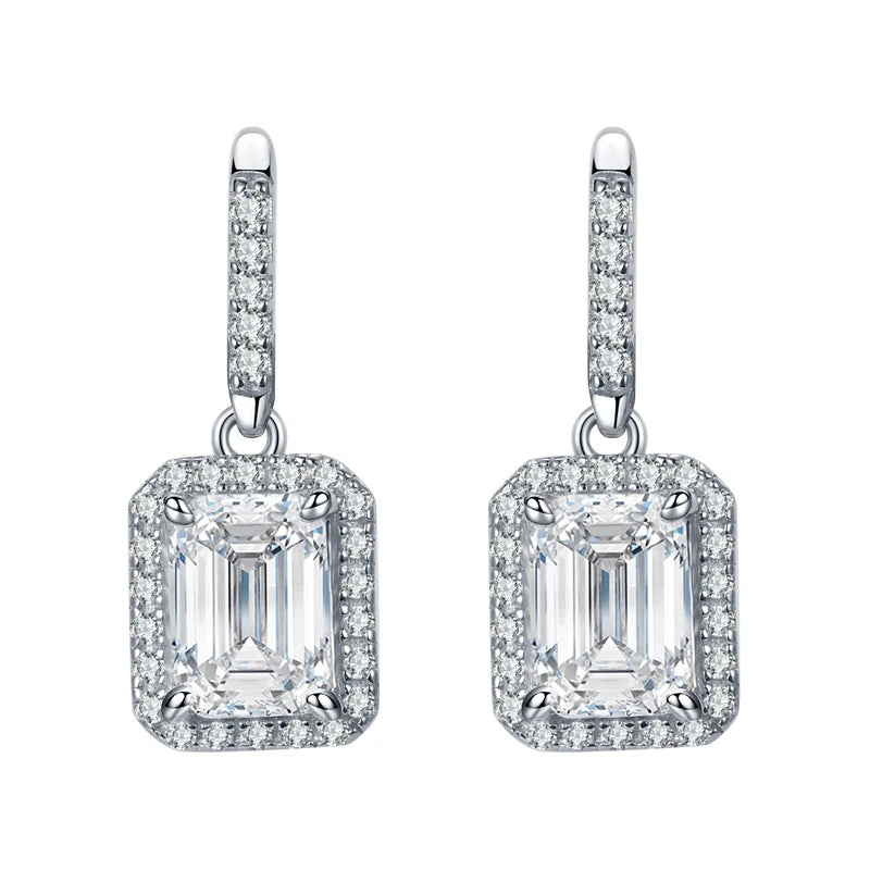sterling silver jewelry - 925 Silver Earrings SLM0019E-1 CT * 2 front view