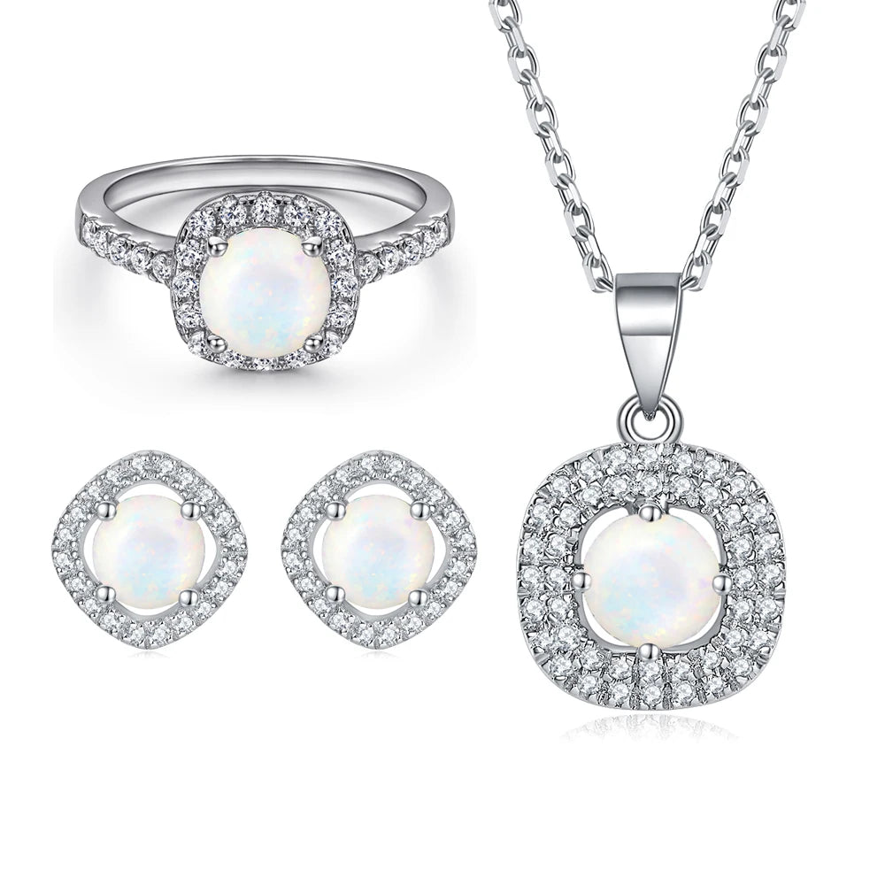 sterling silver jewelry - 925 Silver Ring Necklace Earring SLZ0002SET-TLTZ024-7 product view 12